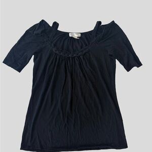Kenar Black Off-Shoulder Blouse
